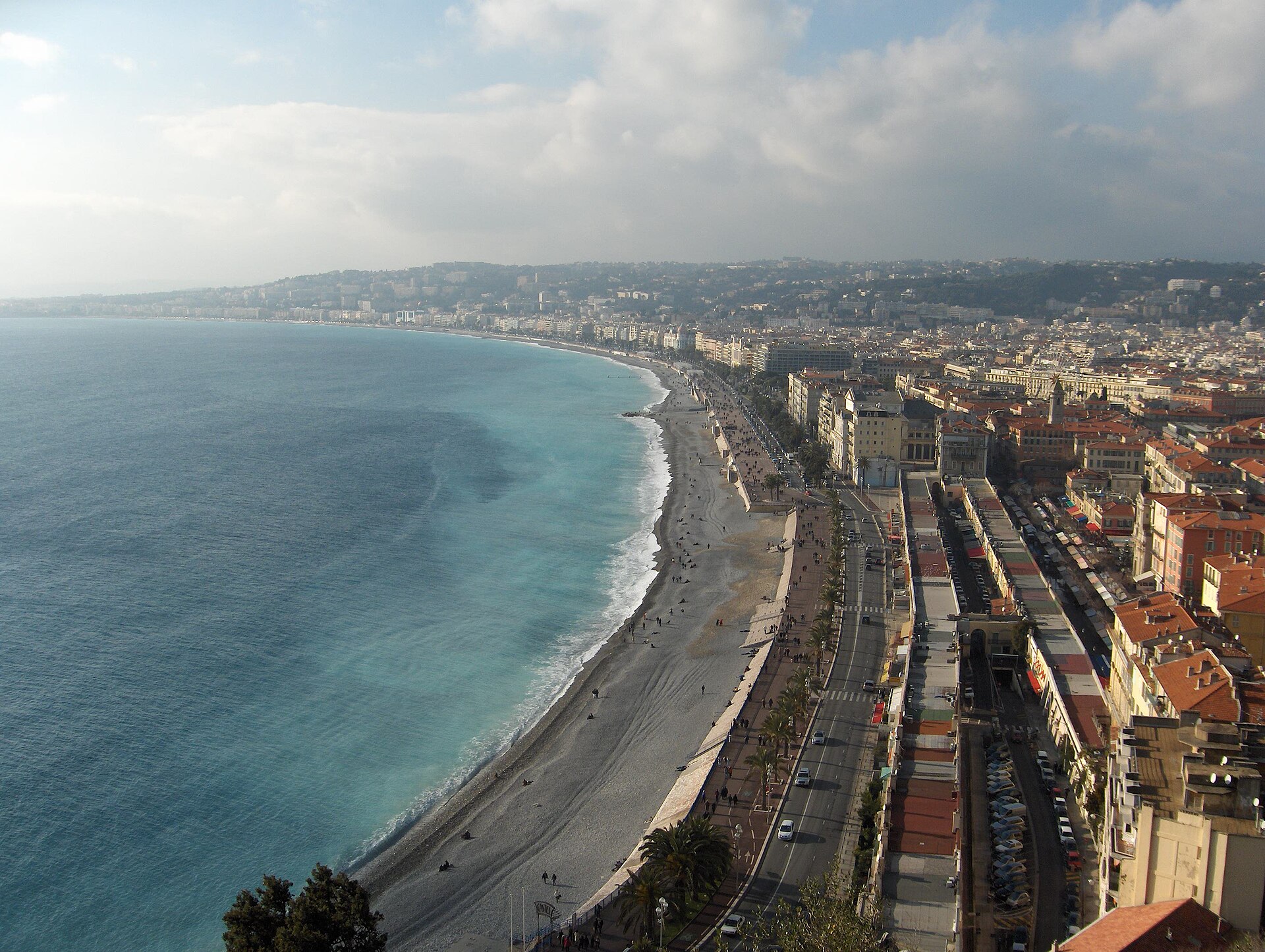 La baie des Anges et la Promenade des Anglais à Nice